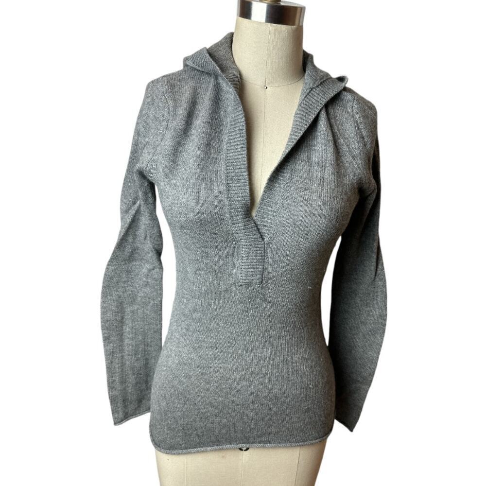 J. Crew Factory Grey Long Sleeve Hooded Sweater Women's Size XS